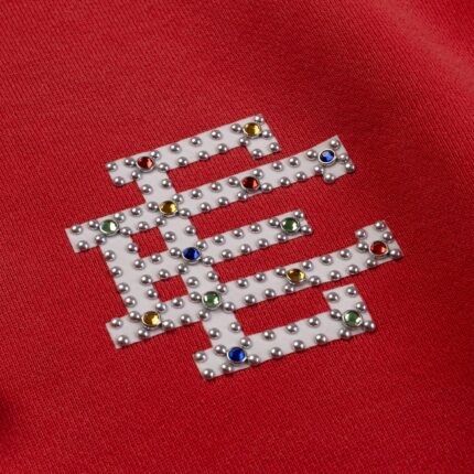 Eric Emanuel Studded Hoodie Red