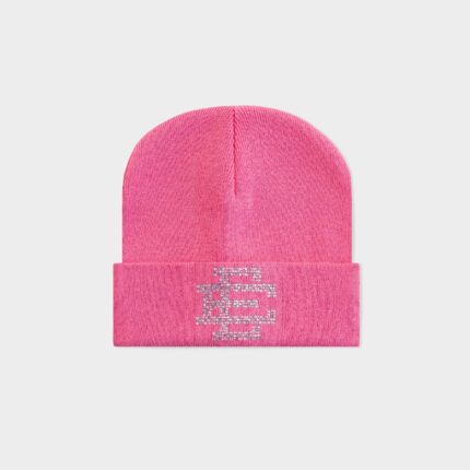 Eric Emanuel Swarovski Beanie Pink