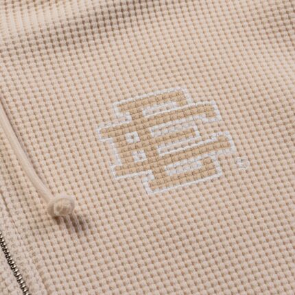 Eric Emanuel Thermal Zip Up Hoodie Tan